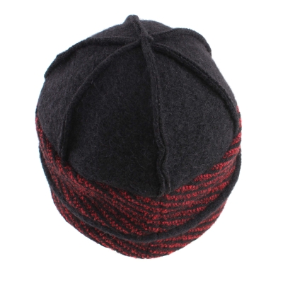 Дамска зимна шапка HatYou CP3550, Черен/Червен
