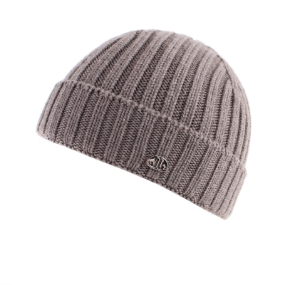 Комплект мъжки вълнен шал, шапка и ръкавици JailJam Top Wool Set 3, Кафявосив