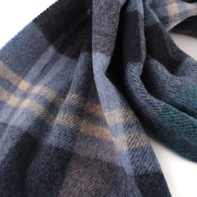 Wool scarf Ma.Al.Bi. MAB844 902/2, 30x180 cm, Blue