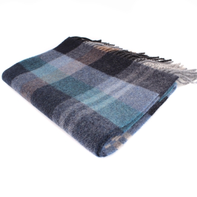 Wool scarf Ma.Al.Bi. MAB844 902/2, 30x180 cm, Blue