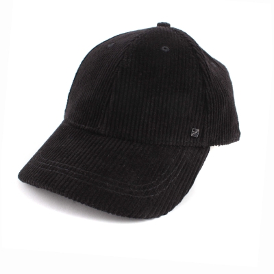 Şapcă de baseball din velur din bumbac pentru bărbaţi HatYou CP2995, Neagră