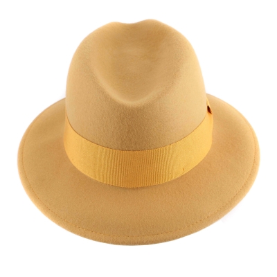 Pălărie de fetru pentru femei HatYou CF0334, Muștar