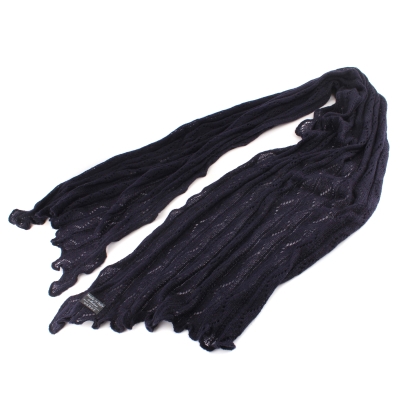 Knitted winter scarf Pulcra R100, 50x190 cm, Dark blue