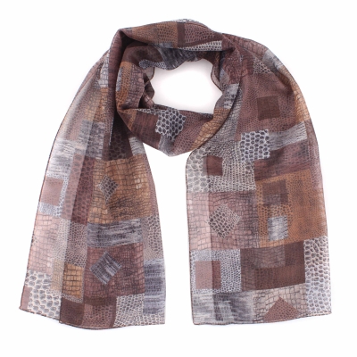 Ladies' scarf HatYou SI0763-90, 40x160 cm, Brown
