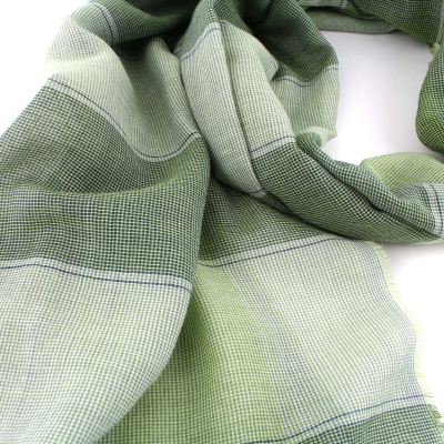 Fine cotton scarf Pulcra Rikka, 58x210 cm, Green