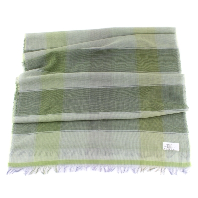 Fine cotton scarf Pulcra Rikka, 58x210 cm, Green