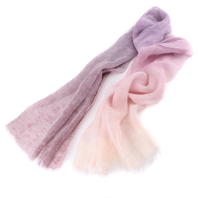 Linen scarf Pulcra Leno N, 54x200 cm, Purple
