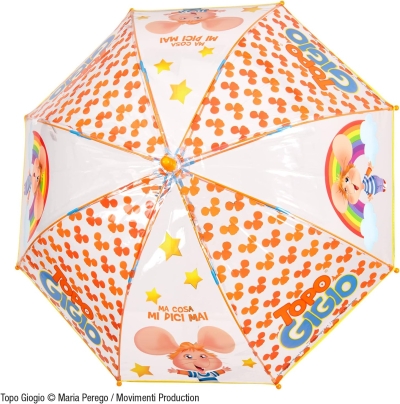 Umbrela transparenta a copiilor Perletti Topo Gigio 75050 