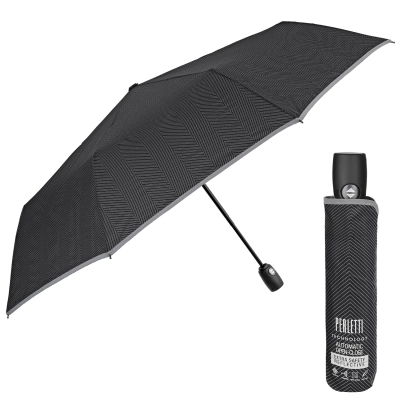 Men's automatic Open-Close umbrella Perletti  Technology 21803 Herring-bone