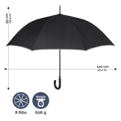 Umbrelă de golf automată Perletti Technology 21802, Negru/ Os de hering