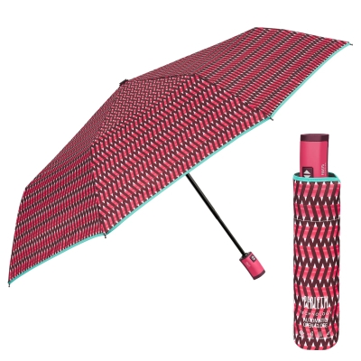 Umbrela automată Open-Close pentru femei Perletti Technology 21778, Roz