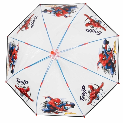 Umbrelă transparentă pentru copii Perletti Kids Spiderman 75395