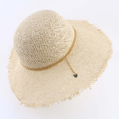 Дамска лятна широкопола шапка HatYou CEP0767, Натурален
