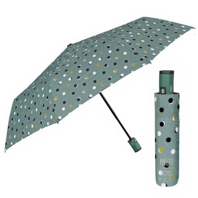 Ladies' automatic Open-Close umbrella Perletti Technology 21780, Grеy-green