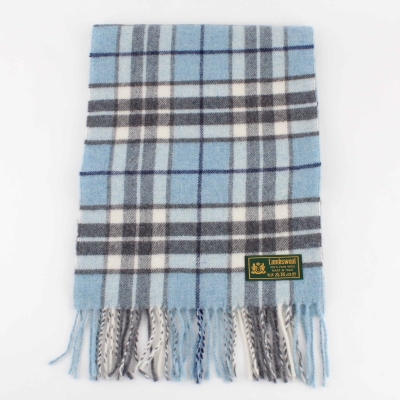 Wool scarf Pulcra Dundee N, 30x178 cm, Light blue melange