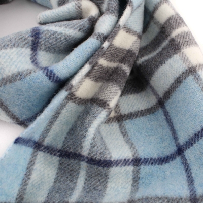 Wool scarf Pulcra Dundee N, 30x178 cm, Light blue melange