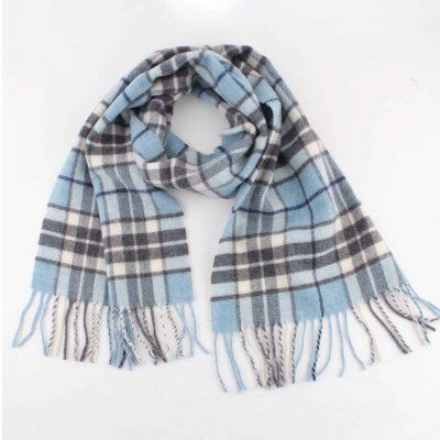 Wool scarf Pulcra Dundee N, 30x178 cm, Light blue melange