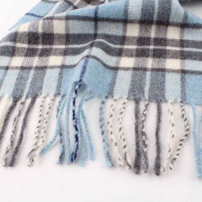 Wool scarf Pulcra Dundee N, 30x178 cm, Light blue melange