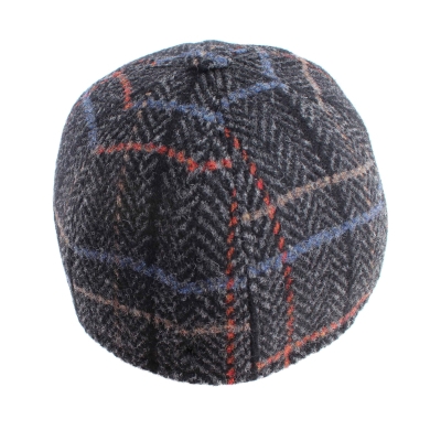 Men's Wool Baseball Cap Granadilla JG5619, Plaid/Black