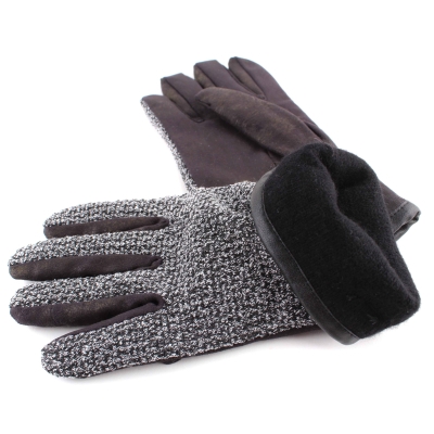 Set of men's hat and gloves Granadilla JG5387&JG5388, Black melange