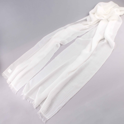 Fine white scarf Pulcra Spadegen, 59x220 cm, White