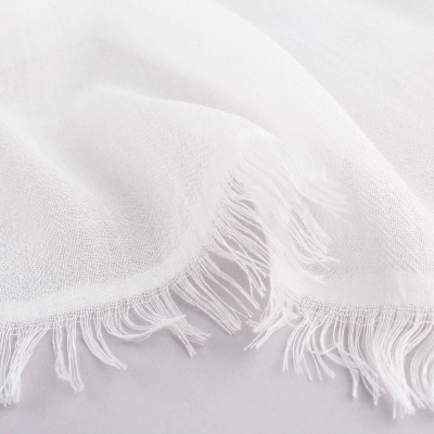 Fine white scarf Pulcra Spadegen, 59x220 cm, White