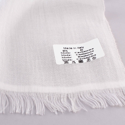 Fine white scarf Pulcra Spadegen, 59x220 cm, White