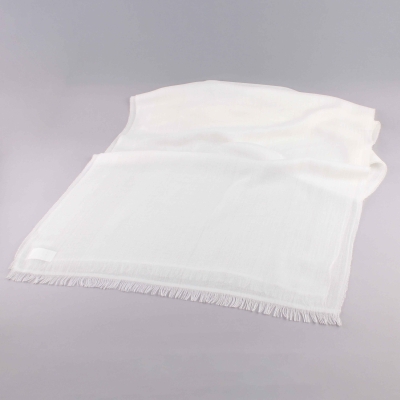 Fine white scarf Pulcra Spadegen, 59x220 cm, White