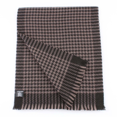 Wool scarf Ma.Al.Bi. MAB101 125/6, 37x180 cm, Black-beige pepit