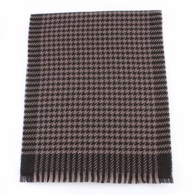 Wool scarf Ma.Al.Bi. MAB101 125/6, 37x180 cm, Black-beige pepit