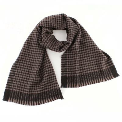 Wool scarf Ma.Al.Bi. MAB101 125/6, 37x180 cm, Black-beige pepit