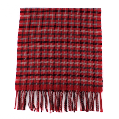 Wool scarf Ma.Al.Bi. MAB105/90/3, 37x180 cm, Red Pepite