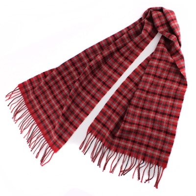 Wool scarf Ma.Al.Bi. MAB105/90/3, 37x180 cm, Red Pepite