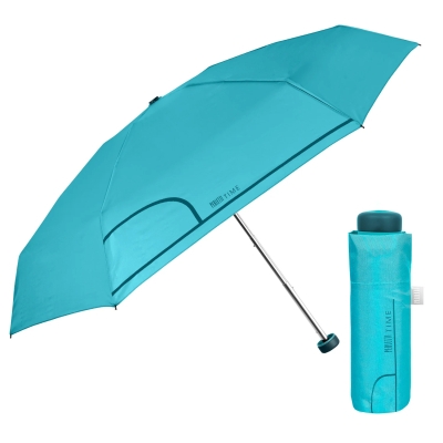 Ladies' manual mini umbrella Perletti Time 26356, Turquoise