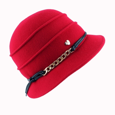 Ladies' felt hat HatYou CF0363, Red