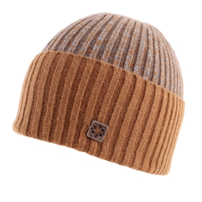 Men's knitted hat Granadilla JG5187, Camel