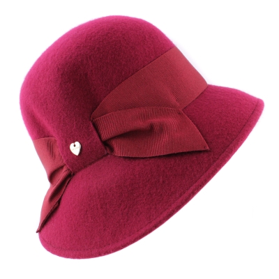 Ladies' felt hat HatYou CF0366, Burgundy