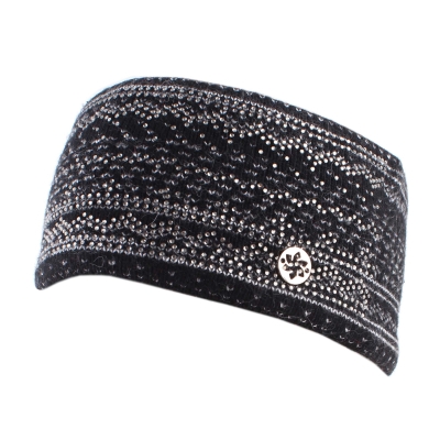 Headband with rhinestones Granadilla JG5215, Black