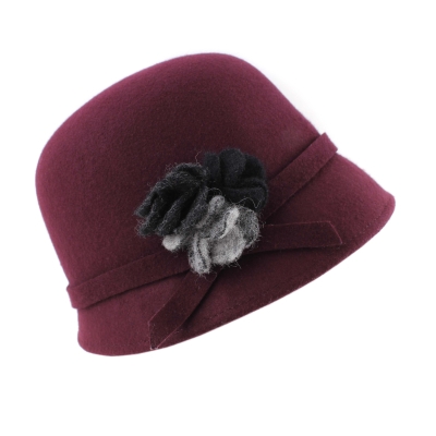 Ladies' Felt Hat Fratelli Talli FT4447, Wine