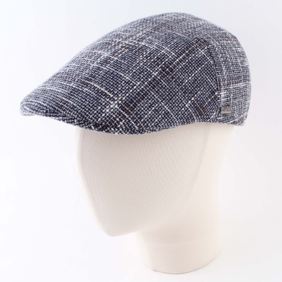Men's summer flat cap HatYou CTM2452, Dark blue check