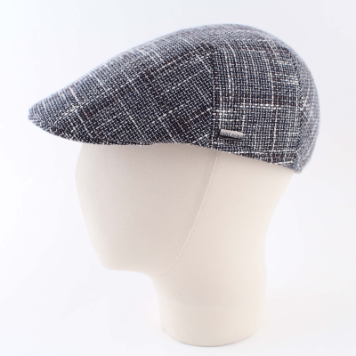 Men's summer flat cap HatYou CTM2452, Dark blue check
