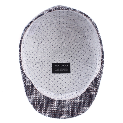 Men's summer flat cap HatYou CTM2452, Dark blue check