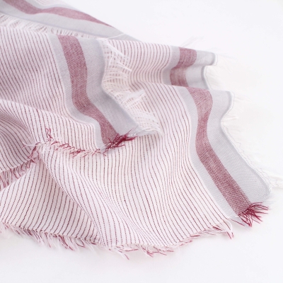 Summer scarf in cotton and modal HatYou SE0688, 65x190 cm, Bordeaux