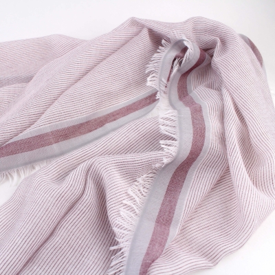Summer scarf in cotton and modal HatYou SE0688, 65x190 cm, Bordeaux