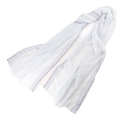 Eșarfă de vară din bumbac și modal HatYou SE0688, 65x190 cm, Albastru deschis