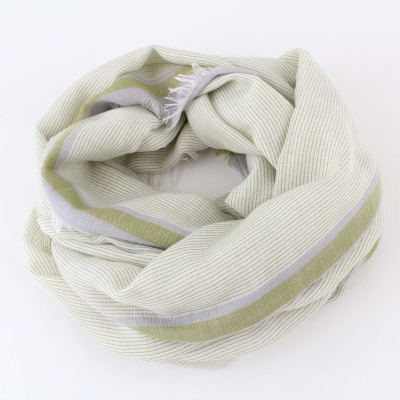 Eșarfă de vară din bumbac și modal HatYou SE0688, 65x190 cm, Verde deschis