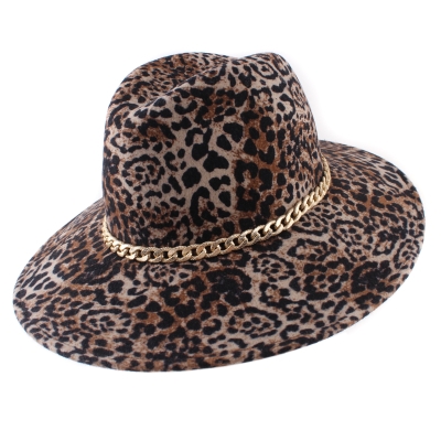 Pălărie de damă din fetru Granadilla JG6034, Leopard