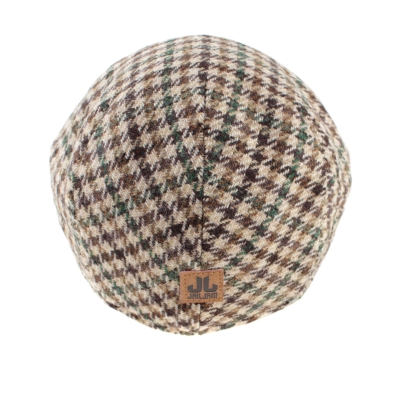 Men’s Wool Cap JailJam JA4706, Beige-Green Houndstooth