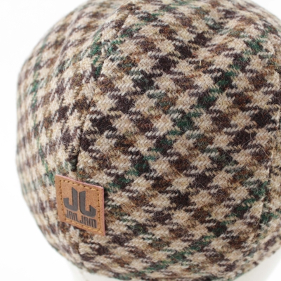 Men’s Wool Cap JailJam JA4706, Beige-Green Houndstooth