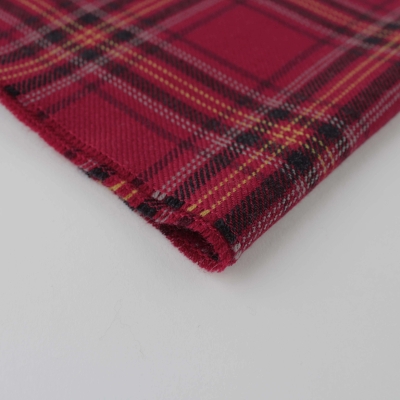 Fine wool scarf Ma.Al.Bi. MAB517 303/5, 37x180 cm, Dark Red Check